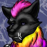  animated blinking_icon canine fang_von_wulfric icon male mammal rainbow silvershadowheart were werewolf wolf 