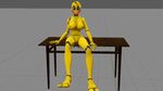  animatronic anthro breasts feet five_nights_at_freddy&#039;s five_nights_at_freddy&#039;s_2 machine mechanical nipples picklesjars_(artist) robot sitting toy_chica_(fnaf) video_games 