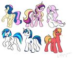  big_macintosh_(mlp) bonbon_(mlp) butt c4tspajamas equine female feral fleur_de_lis_(mlp) friendship_is_magic horn horse male mammal my_little_pony one_eye_closed plain_background pony princess_cadance_(mlp) shining_armor_(mlp) unicorn vinyl_scratch_(mlp) winged_unicorn wink 