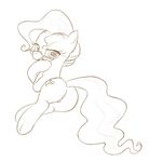  butt darkpandax equine eyewear female feral friendship_is_magic glasses horse looking_back mammal mayor_mare_(mlp) my_little_pony plain_background pony sketch solo 