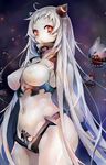  airfield_hime breasts covered_nipples downscaled highres horns kantai_collection long_hair md5_mismatch navel red_eyes resized shinkaisei-kan solo taishi_(picchiridou) very_long_hair white_hair white_skin 