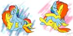  abstract_background c4tspajamas equine female female/female feral friendship_is_magic horse kissing mammal my_little_pony pegasus pony rainbow_dash_(mlp) spitfire_(mlp) wings wonderbolts_(mlp) 