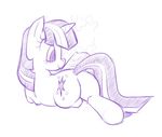  book butt darkpandax equine female feral friendship_is_magic horse mammal my_little_pony plain_background pony sketch solo twilight_sparkle_(mlp) 