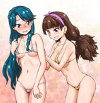  amanogawa_kirara areola_slip areolae bikini blue_eyes blush braid breasts brown_eyes cameltoe cleavage covered_nipples earrings full-face_blush go!_princess_precure green_hair grin hairband hone_(koppun) jewelry kaidou_minami large_breasts long_hair micro_bikini multiple_girls navel pink_hairband precure purple_eyes purple_hairband ribs shiny shiny_skin sideboob small_breasts smile star star_earrings strap_gap swimsuit thigh_gap underboob very_long_hair 