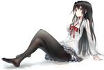  black_hair feet legs long_hair pantyhose school_uniform yahari_ore_no_seishun_love_comedy_wa_machigatteiru yukino_yukinoshita 