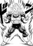  2nd_grade_super_saiyan dragon_ball dragonball_z monochrome official_art son_gokuu super_saiyan toriyama_akira 