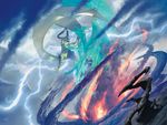  dragon fight horn lightning magic_the_gathering michael_komarck nicol_bolas planeswalker storm ugin wings 