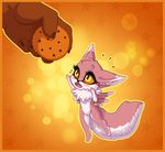  big_tail blush canine chibi claws cookie cute female fox large_eyes little.sparrow mammal nude open_mouth 