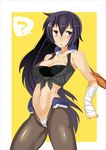  1girl black_hair black_legwear breasts female genderswap highres kyoukaisenjou_no_horizon long_hair noriki solo 