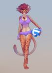  breasts cheetah feline female fionafortunecookie looking_at_viewer mammal smile whiskers 