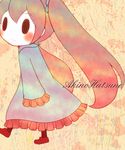  autumn blush chibi dress hatsune_miku kakoi long_hair solo twintails very_long_hair vocaloid 