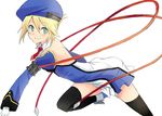  bad_id bad_pixiv_id beret blazblue blonde_hair detached_sleeves green_eyes hat hyakuen_raitaa necktie noel_vermillion short_hair solo thighhighs zettai_ryouiki 