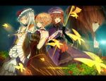  bad_id bad_pixiv_id beatrice blonde_hair blue_eyes brown_hair bug butterfly closed_eyes dress elbow_gloves eva_beatrice flower gloves hair_bobbles hair_ornament hat heca insect kiseru long_hair multiple_girls orange_hair pipe red_hair ribbon rose short_hair silver_hair smile staff twintails umineko_no_naku_koro_ni ushiromiya_ange virgilia 