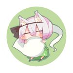  animal_ears bad_id bad_pixiv_id black_hairband cat_ears chibi circle hairband hitodama kemonomimi_mode konpaku_youmu konpaku_youmu_(ghost) rowtan short_hair solo touhou 