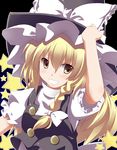  bad_id bad_pixiv_id blonde_hair braid hat kirisame_marisa kurono_yuzuko ribbon solo star touhou witch_hat yellow_eyes 