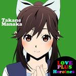  7001 album_cover blush bow cover k-on! love_plus parody ponytail solo takane_manaka 