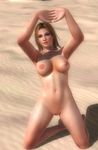  beach blonde_hair blue_eyes breasts dead_or_alive large_breasts mod nipples nude sand tina_armstrong uncensored 