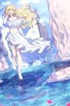  aldnoah.zero asseylum_vers_allusia bad_id bad_pixiv_id blonde_hair kurumiya_hato long_hair midriff solo standing standing_on_liquid 