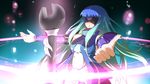  blindfold blue_hair long_hair magic_circle ole_tower solo spanner_(ole_tower) yuto_(dialique) 