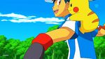  1boy animated animated_gif bellsprout pikachu poke_ball pokemon pokemon_(anime) satoshi_(pokemon) 