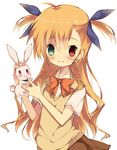  bad_id bad_pixiv_id blonde_hair bunny heterochromia long_hair lyrical_nanoha mahou_shoujo_lyrical_nanoha_vivid sacred_heart school_uniform st._hilde_academy_of_magic_uniform two_side_up vivio yume_kichi 