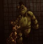  animatronic anthro bear bow cum cum_in_mouth cum_inside cum_on_arm cum_on_face cum_on_penis duo erection fellatio five_nights_at_freddy&#039;s five_nights_at_freddy&#039;s_3 golden_freddy_(fnaf) half-closed_eyes hand_on_head hat headgear lagomorph long_ears looking_down looking_up machine male male/male mammal marikuishiyutaru mechanical nightmare_fuel nude oral orgasm penis rabbit robot sex smile springtrap_(fnaf) standing video_games what_has_science_done 