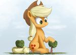  2015 apple applejack_(mlp) cute earth_pony equine female feral friendship_is_magic fruit giant horse mammal my_little_pony ncmares pony solo 