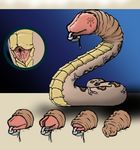  anatomically_correct animal_genitalia cloaca genital_piercing gozob_(artist) long_foreskin open_mouth penis penis_piercing penis_snake piercing prince_albert_piercing snake_penis solo uncut what what_has_science_done 