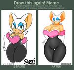  2015 anthro bat big_breasts breasts cleavage clothed clothing female hi_res mammal rouge_the_bat smile solo sonic_(series) supersonicrulaa 