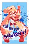  1girl hat inkling nintendo pun splatoon tentacle_hair vinty 