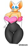  2015 anthro bat big_breasts breasts cleavage clothed clothing female hi_res mammal rouge_the_bat smile solo sonic_(series) supersonicrulaa 