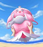  &lt;3 absurd_res beach blush breasts disembodied_hand female feral hand_on_breast hi_res interspecies jellicent nintendo nude ole open_mouth outside pok&eacute;mon pok&eacute;philia sand sea seaside smile squeezing video_games water 