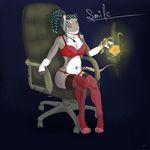  2015 anthro big_breasts blue_eyes breasts chair clothing feet female invalid_tag legwear lingerie mammal mouse nipples panties paws ring rodent sitting smile star stockings underwear zecho 
