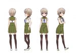  1girl character_request gakkou_gurashi! grey_hair naoki_miki official_art school_uniform short_hair 
