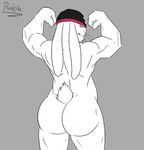  anthro butt dilf father flexes fur grin invalid_color invalid_tag lagomorph look_at_viewer looking_at_viewer male mammal muscles nude parent rabbit ralph_c._rabbit trucker 