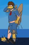  anthro avian binturongboy bird clothing donald_duck duck male mallard sailor torn_clothing transformation 