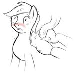  anal anal_penetration anus blush clenched_teeth clitoris cutie_mark equine fan_character female forced horse mammal monochrome my_little_pony neighday penetration plain_background pony pussy rape solo surprise_buttsex tears teeth tentacles vein white_background wide_eyed 