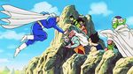  90s animated animated_gif boots cape cliff dabura devil dragon_ball dragonball_z green_skin halo kaioushin kibito multiple_boys piccolo red_skin son_gohan son_gokuu staring vegeta 