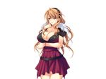  1girl breasts female kidotta_onna_ni_busaiku_idenshi_o_tanetsuke_sasero!! large_breasts long_hair simple_background softhouse-seal solo white_background 