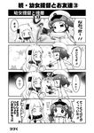  &gt;_&lt; 2girls 4koma :&gt; ?? aircraft airplane closed_eyes comic dress fang greyscale hat horns kantai_collection little_girl_admiral_(kantai_collection) long_hair military military_uniform mittens mizuki_maya monochrome multiple_girls northern_ocean_hime open_mouth peaked_cap shinkaisei-kan short_hair sleeveless sleeveless_dress toy_airplane translated twintails uniform 
