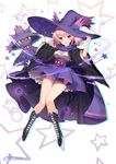  bad_id bad_pixiv_id dangmill dress earrings gen_4_pokemon hat high_heels highres jewelry mismagius moemon open_mouth personification pink_eyes pink_hair pokemon pokemon_(creature) short_hair star wide_sleeves witch_hat 