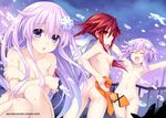  :/ :d :o armpits ass blush braid breasts cleavage closed_eyes collarbone convenient_censoring covering covering_breasts flat_chest hair_ornament hairclip highres long_hair looking_back multiple_girls navel nepgear neptune_(choujigen_game_neptune) neptune_(series) non-web_source nude official_art open_mouth outstretched_arms profile purple_eyes purple_hair red_eyes red_hair shin_jigen_game_neptune_vii short_hair sideboob smile tennouboshi_uzume tsunako v-shaped_eyebrows water_drop wet 