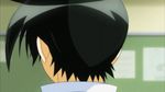  1boy animated animated_gif black_hair gakuran kumagawa_misogi male_focus medaka_box school_uniform subtitled 