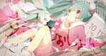  aimaina aqua_hair character_doll hatsune_miku komadori_ui long_hair medicine pill pink_eyes skirt slow_motion_(vocaloid) solo twintails very_long_hair vocaloid 