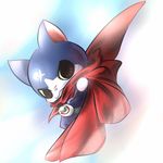  blush cape cat full_body fuyunyan murufu no_humans red_cape scar white_background youkai youkai_watch youkai_watch_2 