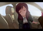  absurdres bad_id bad_pixiv_id car car_interior closed_eyes dated facing_viewer ground_vehicle highres incoming_kiss love_live! love_live!_school_idol_project motor_vehicle nishikino_maki red_hair signature solo zhanzheng_zi 