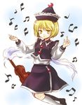  blonde_hair hat lunasa_prismriver mokku short_hair solo touhou 