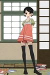  artist_request fuura_kafuka hair_ornament hairclip highres open_mouth sayonara_zetsubou_sensei solo thighhighs 