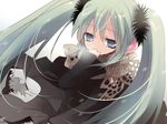  aqua_eyes aqua_hair bad_id bad_pixiv_id coat hanepochi hatsune_miku long_hair scarf solo twintails vocaloid 