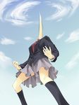  bad_id bad_pixiv_id blazer cloud day hands jacket kneehighs long_neck neck necktie pleated_skirt promotions reisen_udongein_inaba shiren_(monochrome_structure) skirt sky socks solo touhou what 